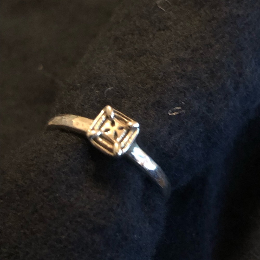 Sterling Silver Square Ring (Size 7)